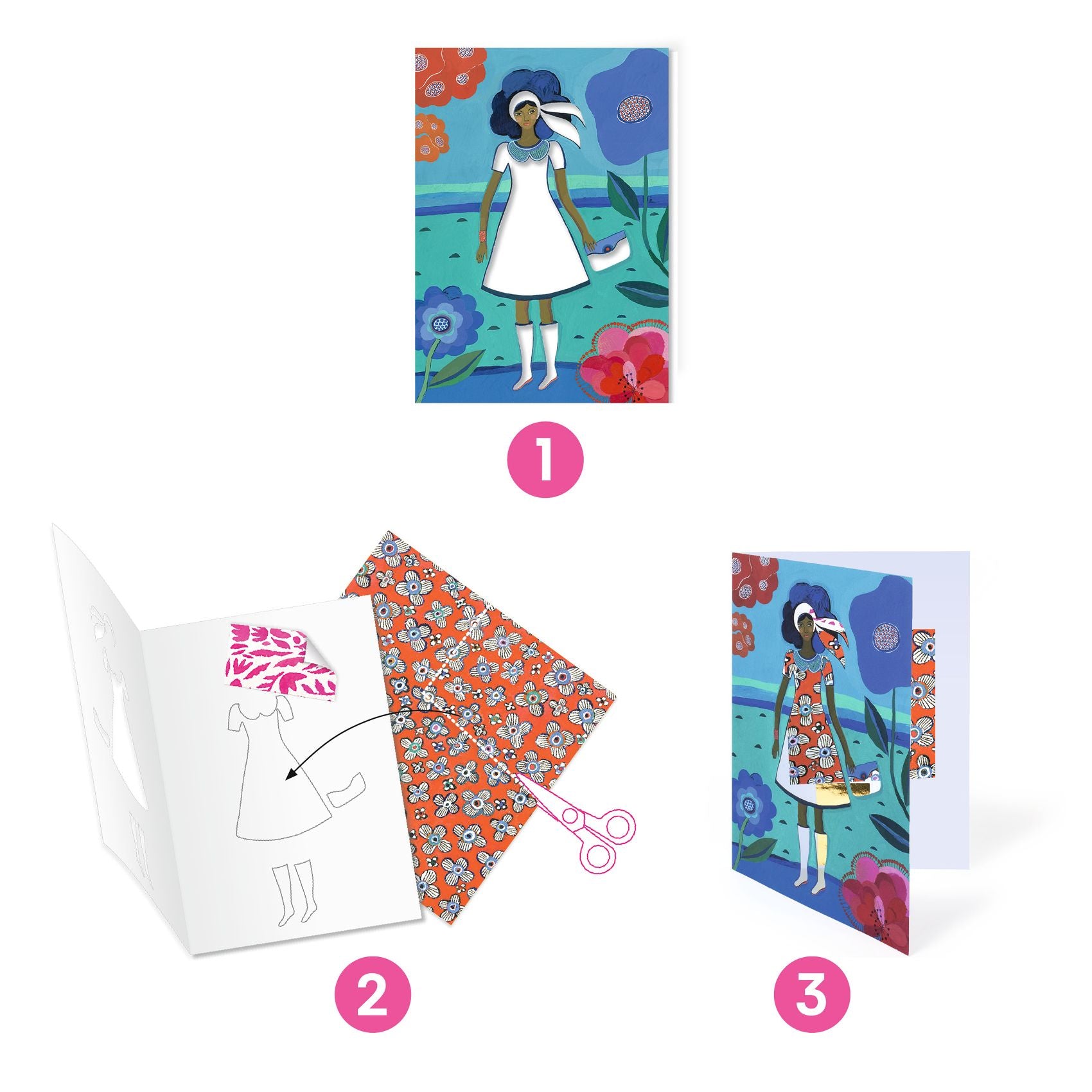 Djeco Patterned Collages – Wax Trend