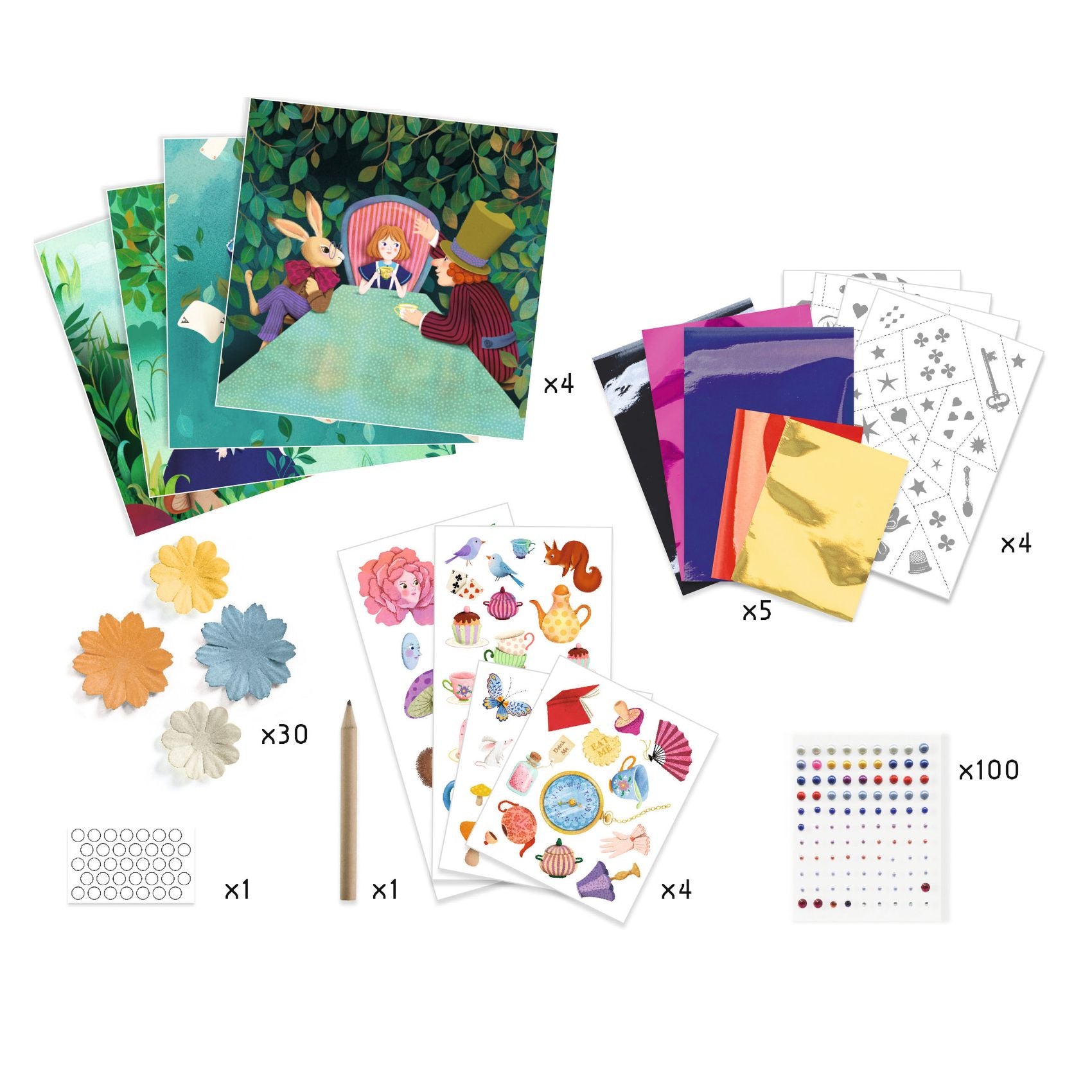 Djeco In Wonderland Fairy Tale to Decorate Set