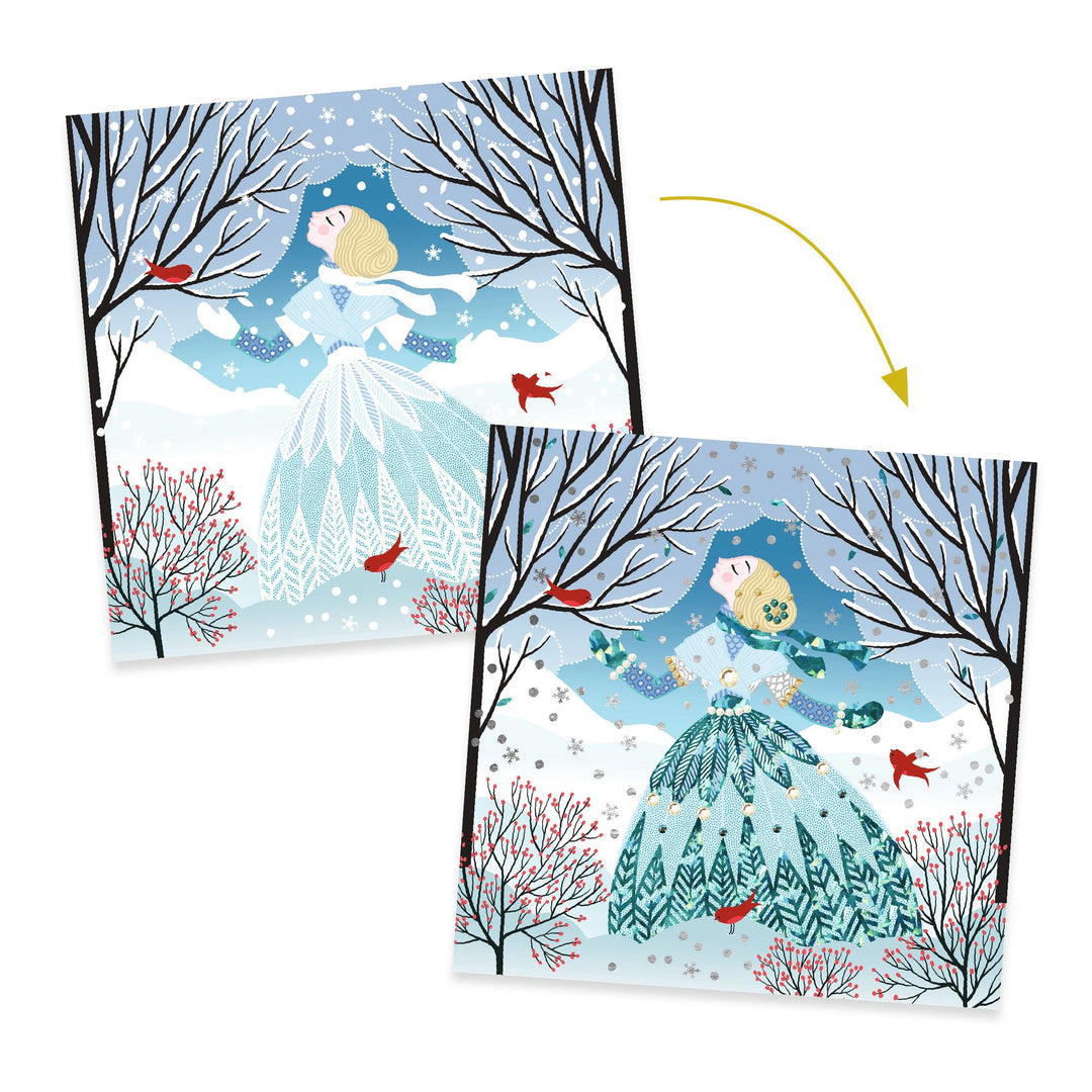 Djeco Metal &amp; Gems Foil Art – Dresses In Seasons