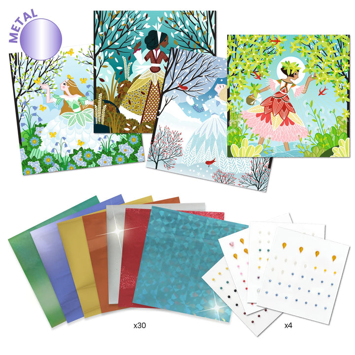 Djeco Metal &amp; Gems Foil Art – Dresses In Seasons