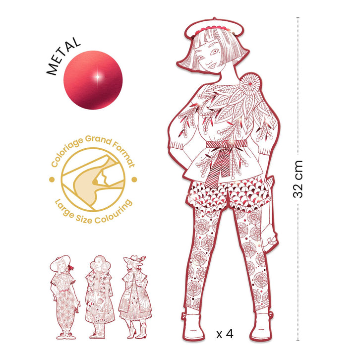 Djeco Les Demoiselles Colour-In Cards – Fiodor &amp; Friends