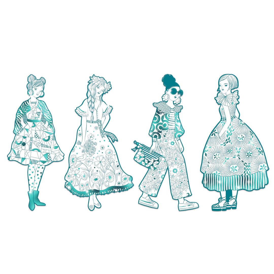 Djeco Les Demoiselles Colour-In Cards – Rebekka &amp; Friends