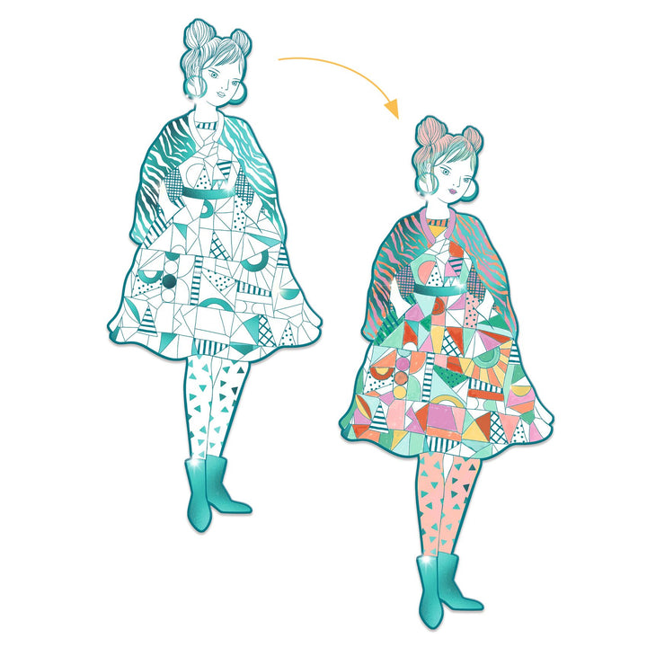 Djeco Les Demoiselles Colour-In Cards – Rebekka &amp; Friends