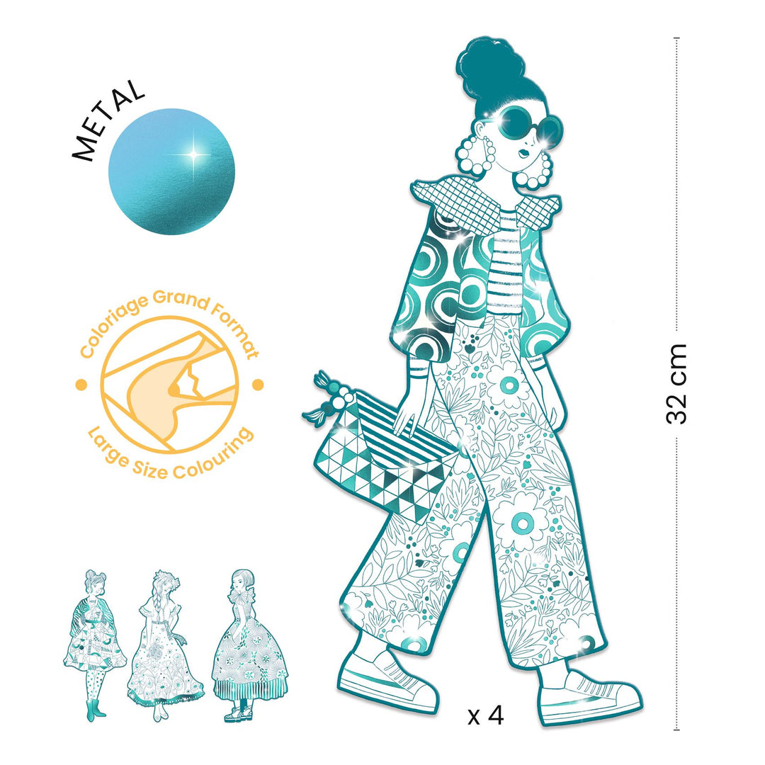 Djeco Les Demoiselles Colour-In Cards – Rebekka &amp; Friends