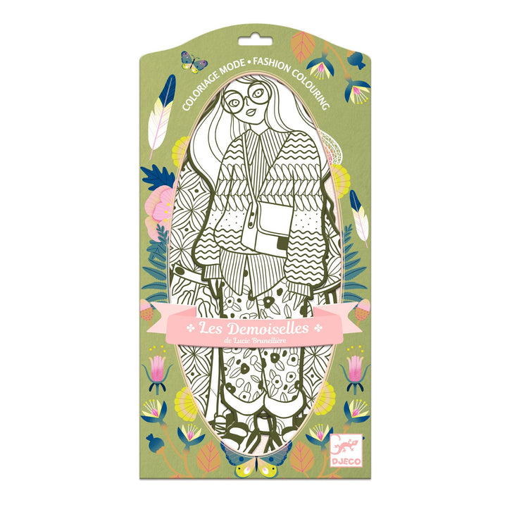 Djeco Les Demoiselles Colour-In Cards – Bowie &amp; Friends