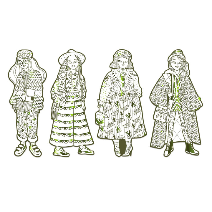 Djeco Les Demoiselles Colour-In Cards – Bowie &amp; Friends