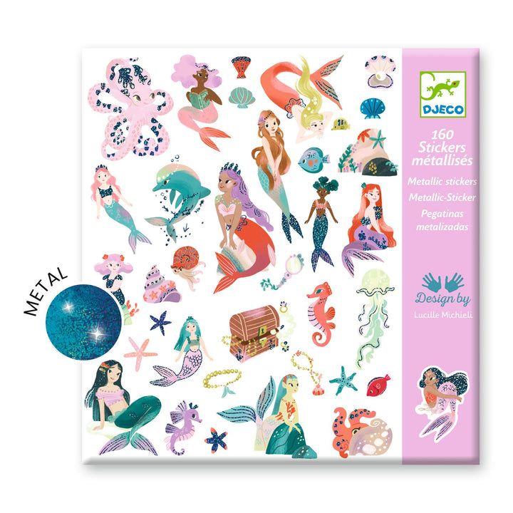 Djeco Sparkly Mermaids Sticker Collection