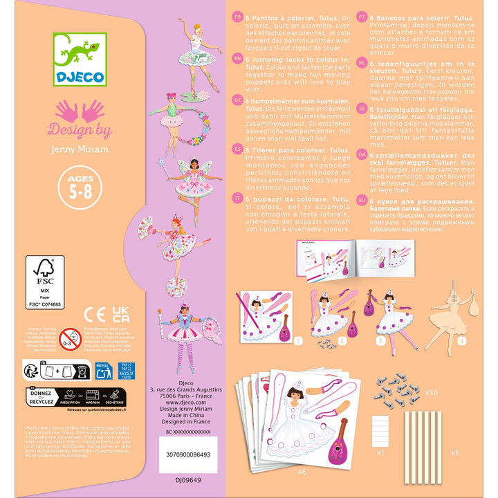 Djeco Jumping Jacks Colouring In – Tutus