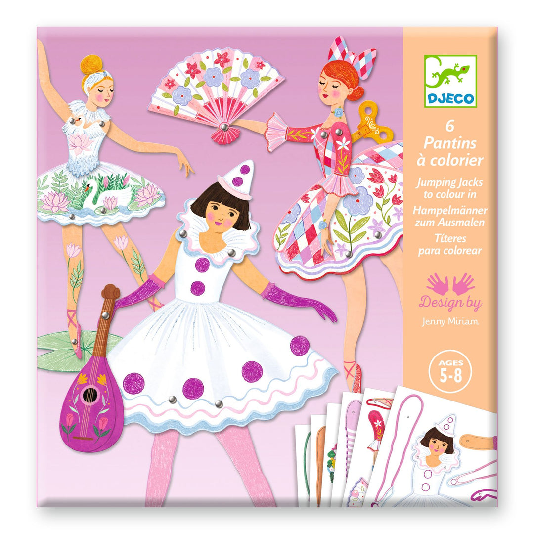 Djeco Jumping Jacks Colouring In – Tutus