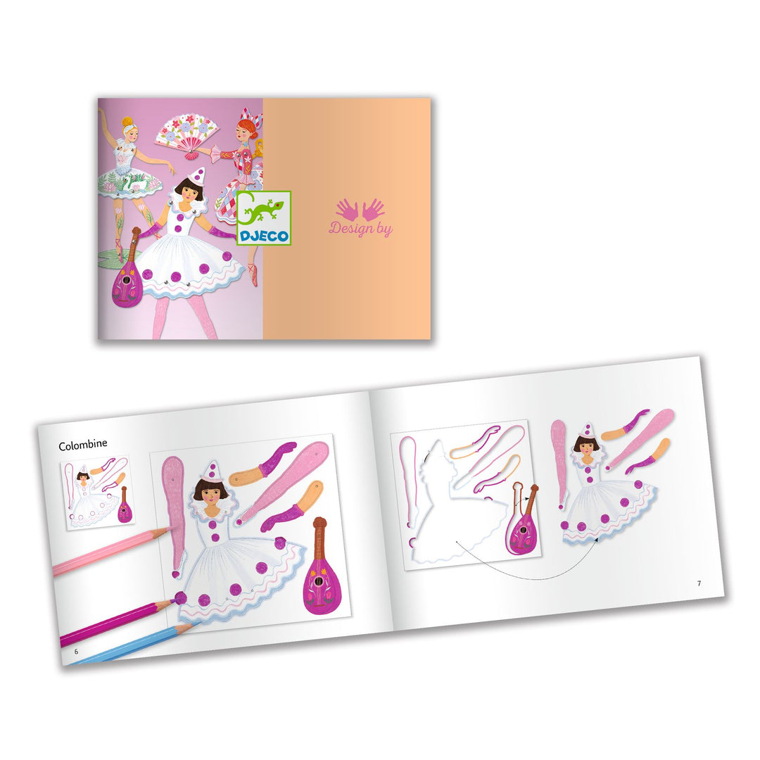 Djeco Jumping Jacks Colouring In – Tutus