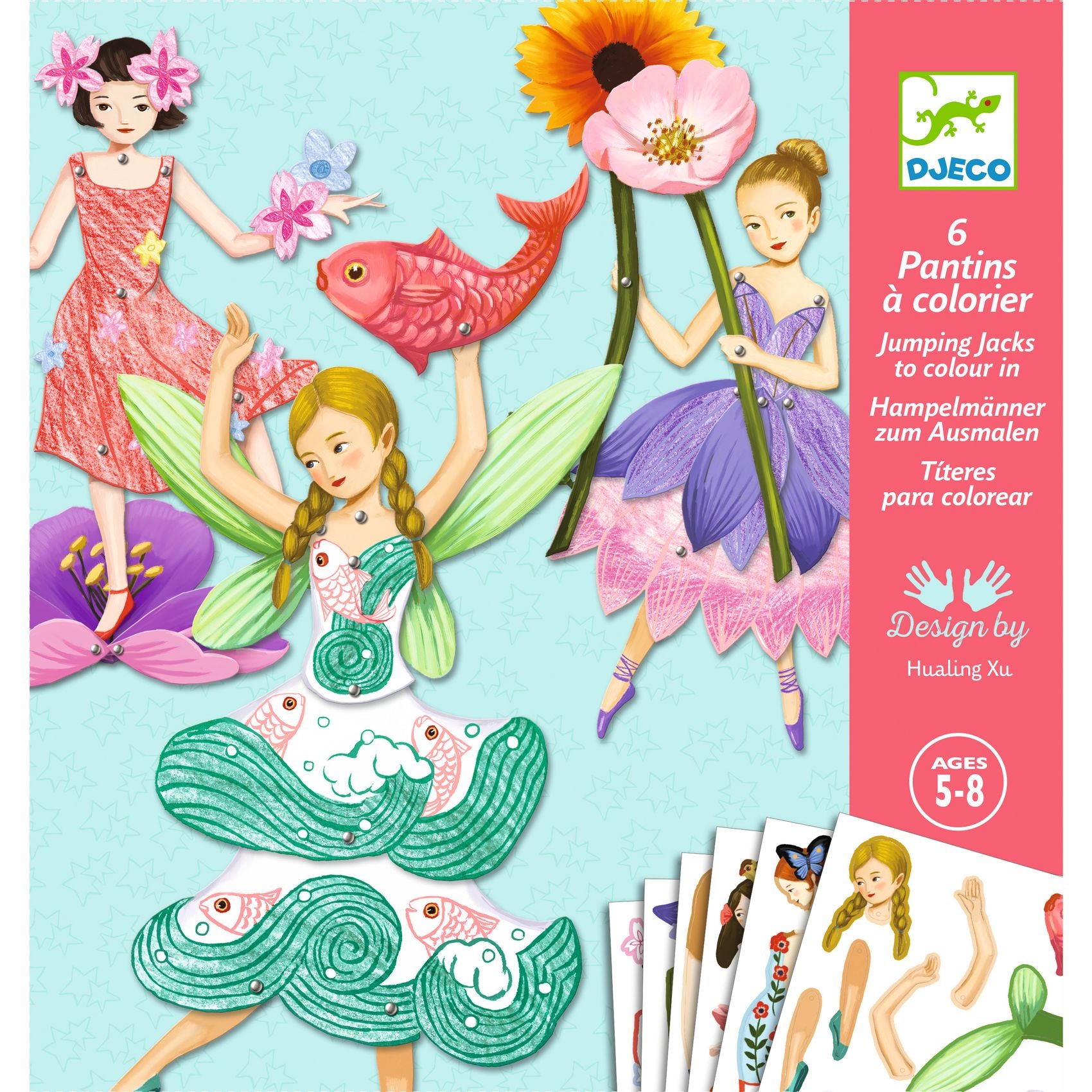 Djeco Jumping Jacks – Fairies Paper Puppets