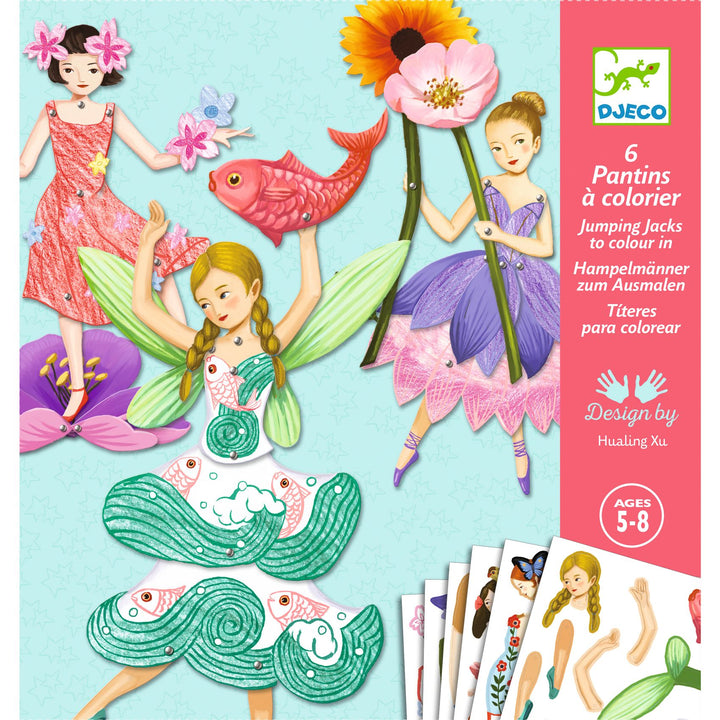 Djeco Jumping Jacks – Fairies Paper Puppets