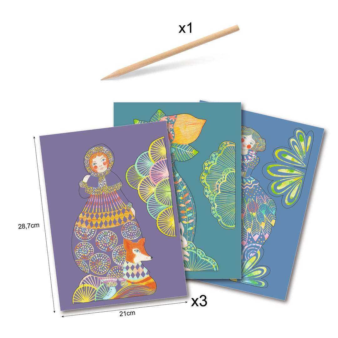 Djeco Pretty Dresses Scratch Cards