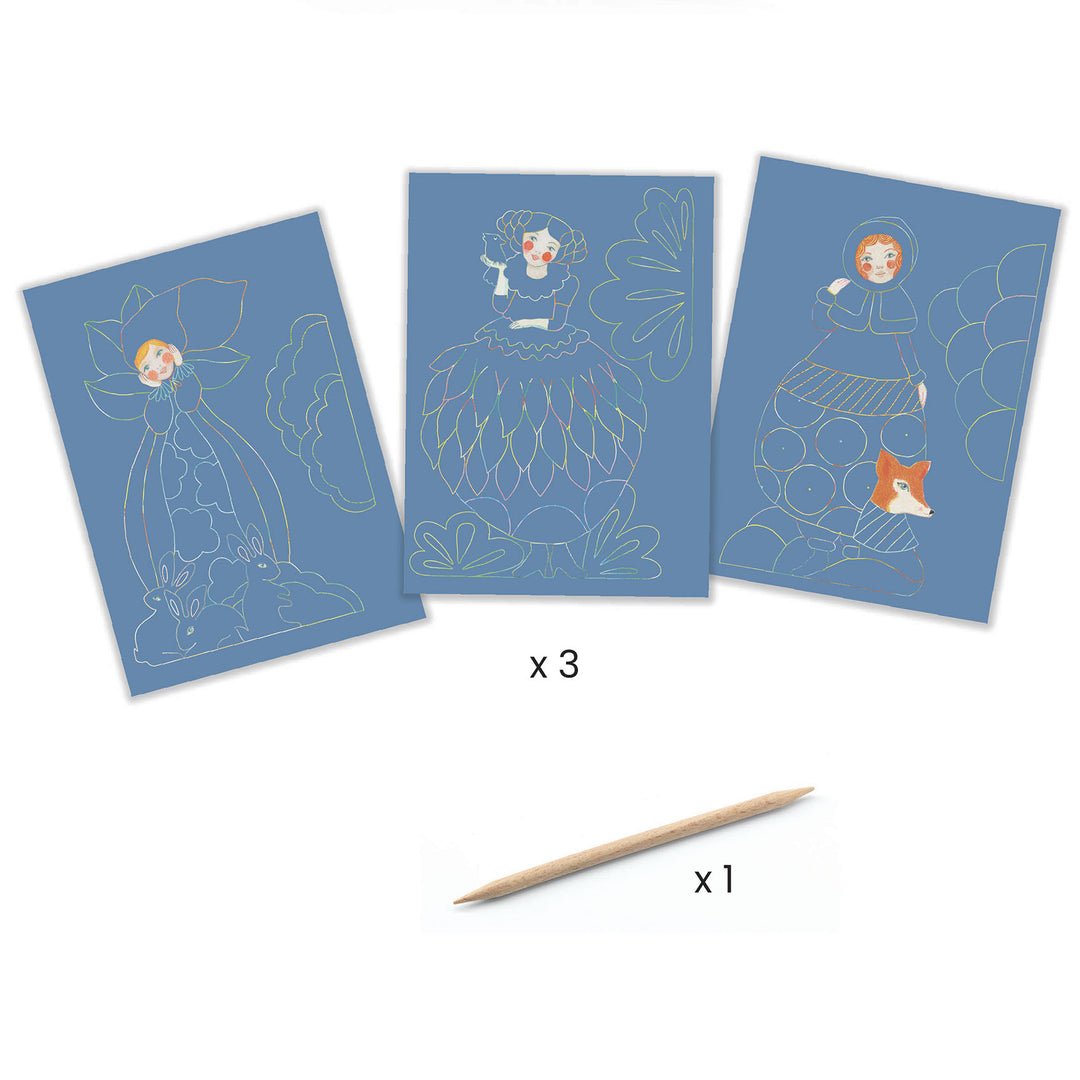Djeco Pretty Dresses Scratch Cards