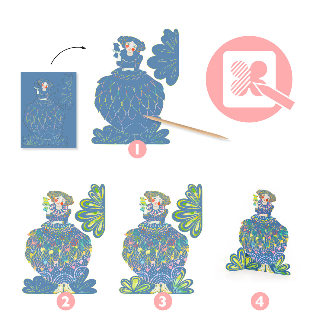 Djeco Pretty Dresses Scratch Cards