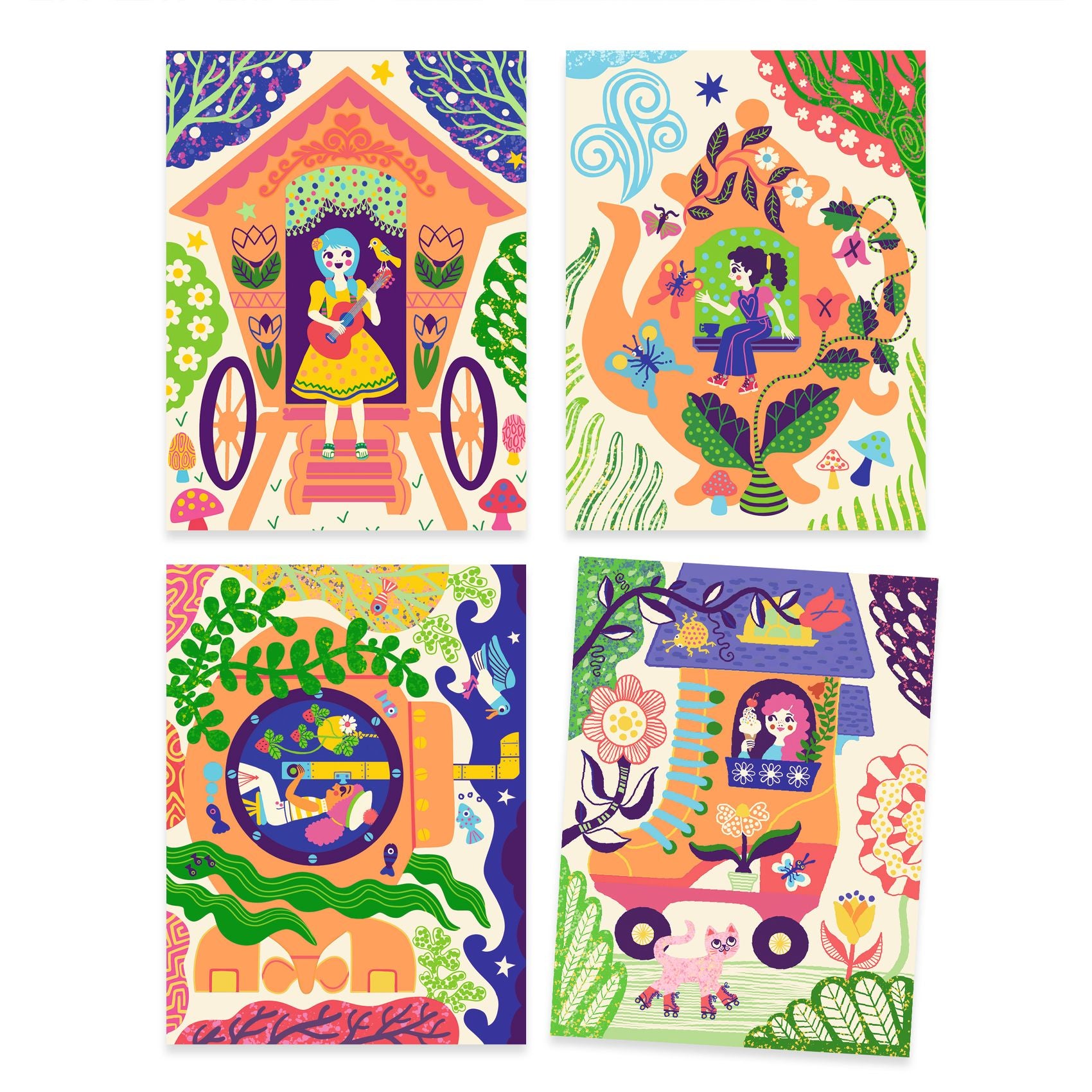 Djeco Scratch Cards – Wacky Houses