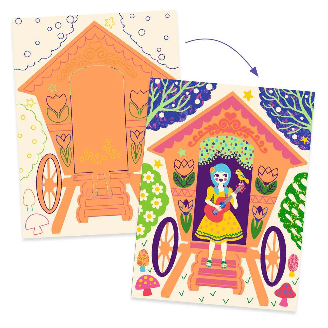 Djeco Scratch Cards – Wacky Houses