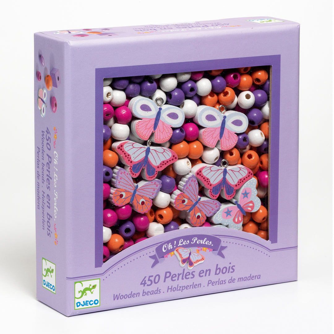 Djeco Wooden Beads – Butterflies