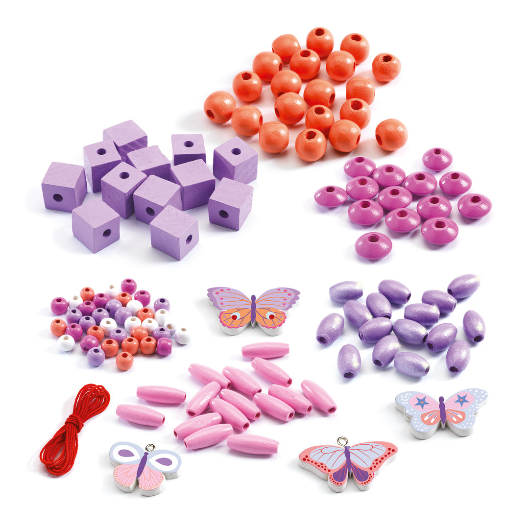 Djeco Wooden Beads – Butterflies