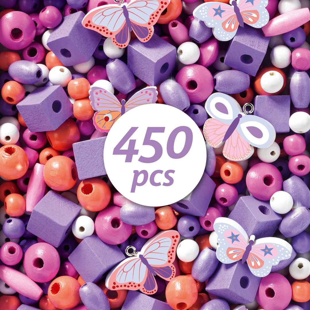 Djeco Wooden Beads – Butterflies
