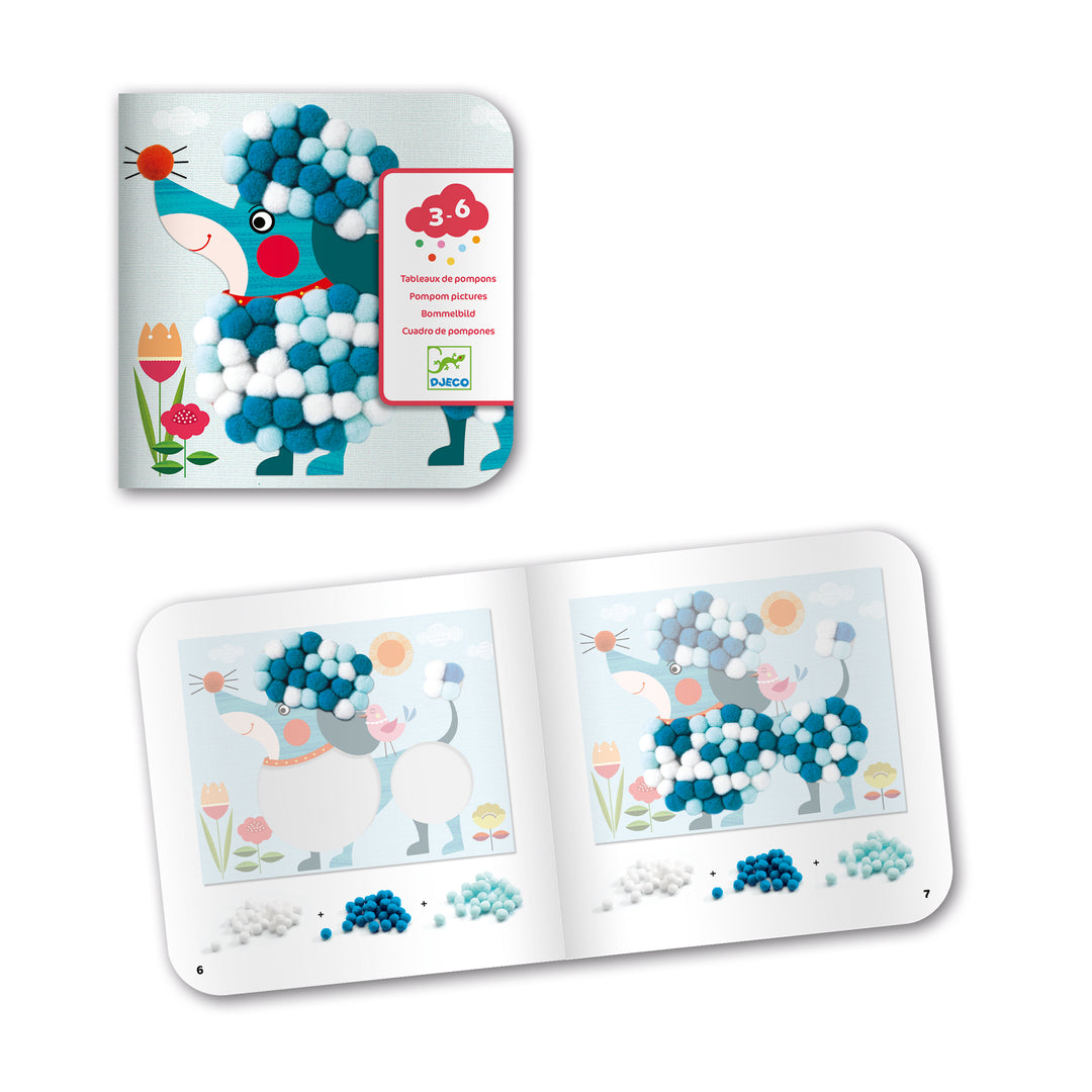 Djeco Pompom Collage – Dogs To Stroke