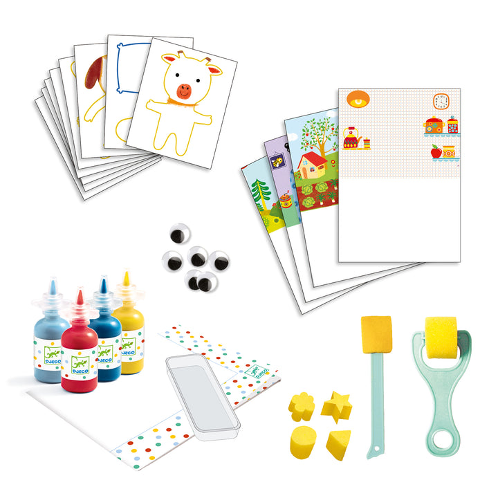 Djeco Sponge Painting – Cuddly Toy Adventure