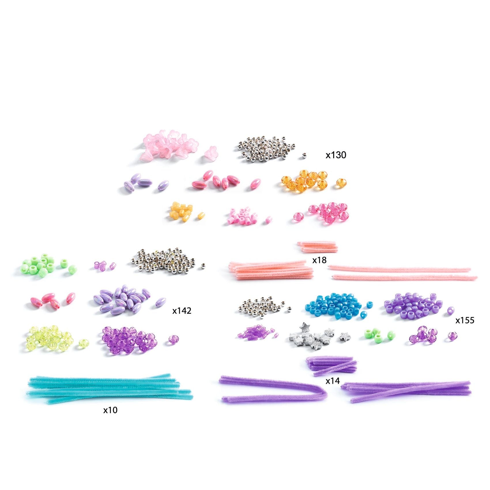 Djeco Threading Beads & Pipe Cleaners – Light Up the Night