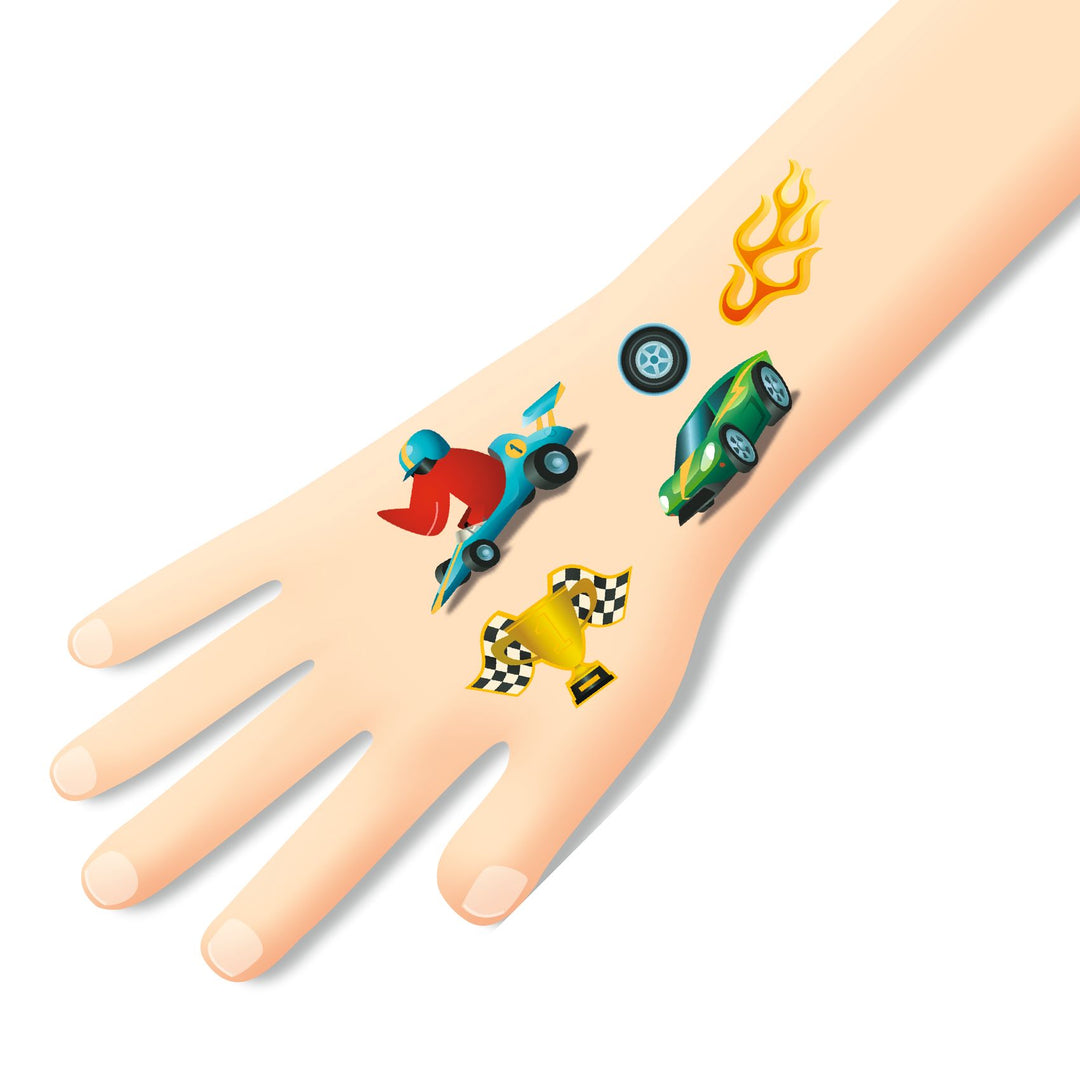 Djeco Metallic Speedsters Temporary Tattoos