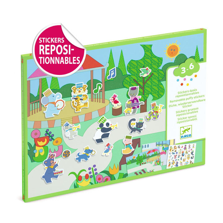 Djeco Removable &amp; Reusable Puffy Stickers – Fanfare