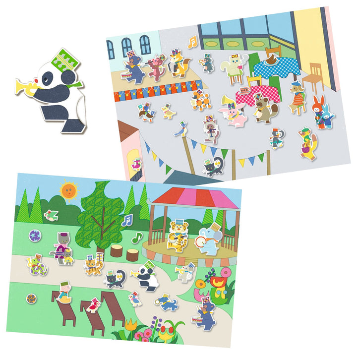 Djeco Removable &amp; Reusable Puffy Stickers – Fanfare