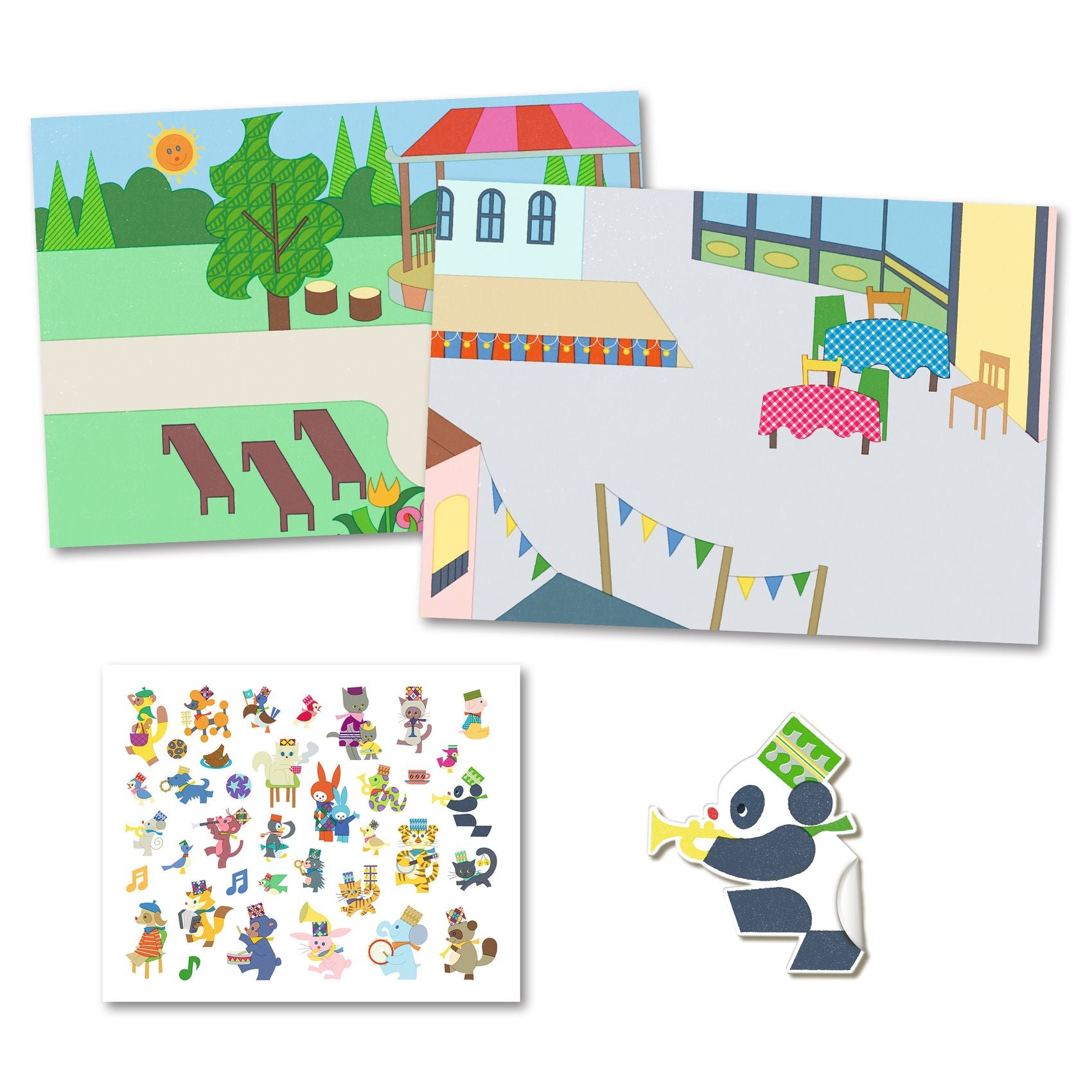 Djeco Removable & Reusable Puffy Stickers – Fanfare