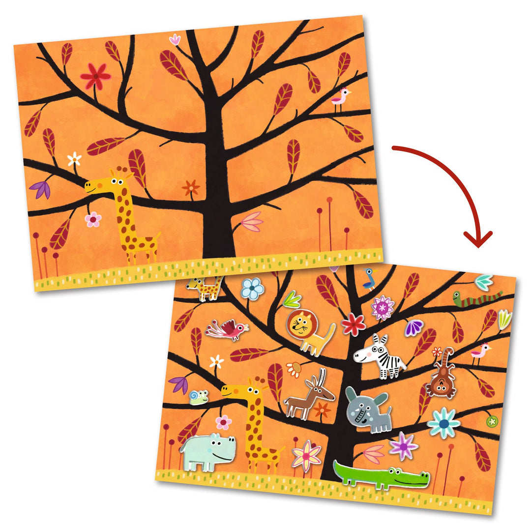 Djeco Removable &amp; Reusable Puffy Stickers – Off-Ground Tag