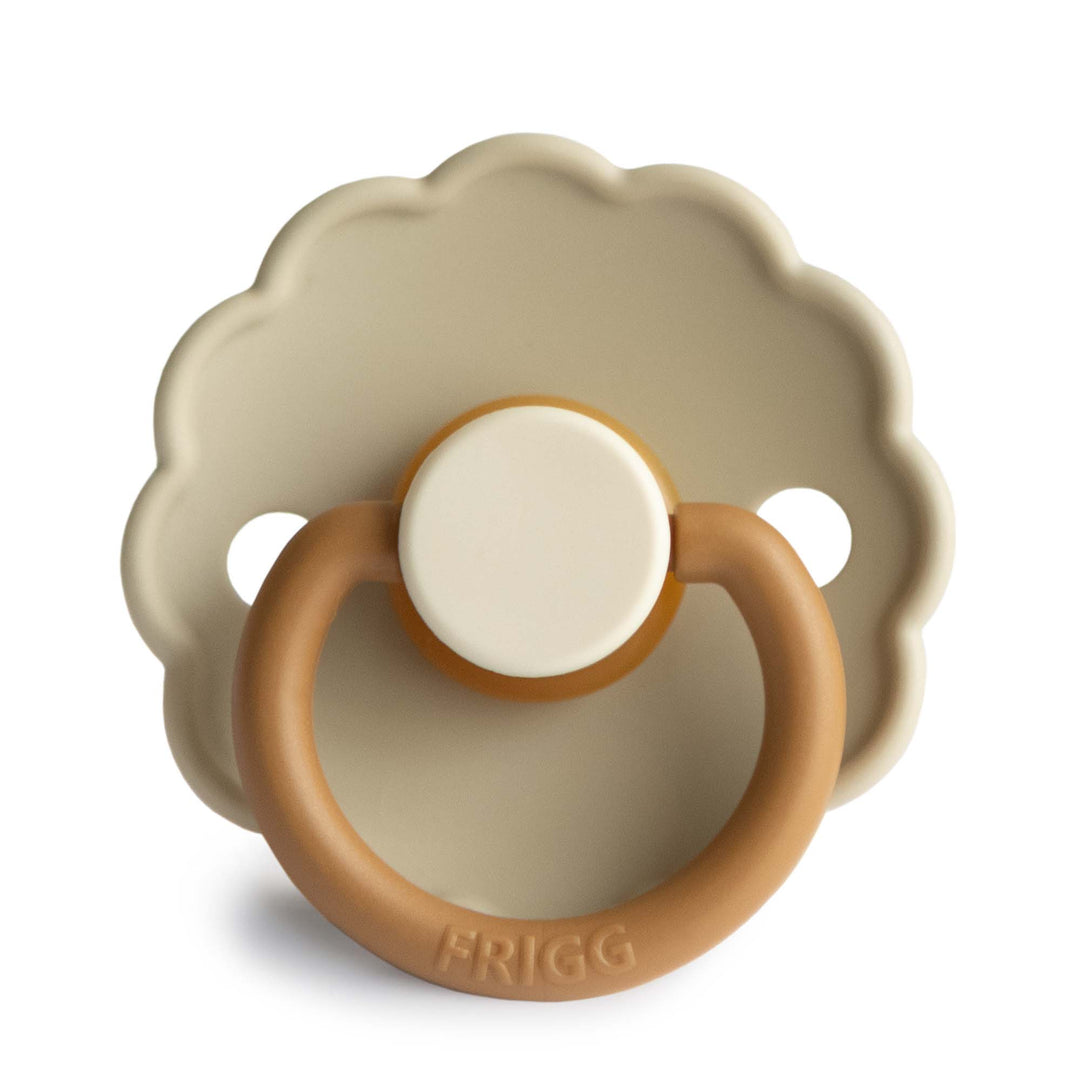 FRIGG Daisy Colourblock Round Latex Pacifier – Desert