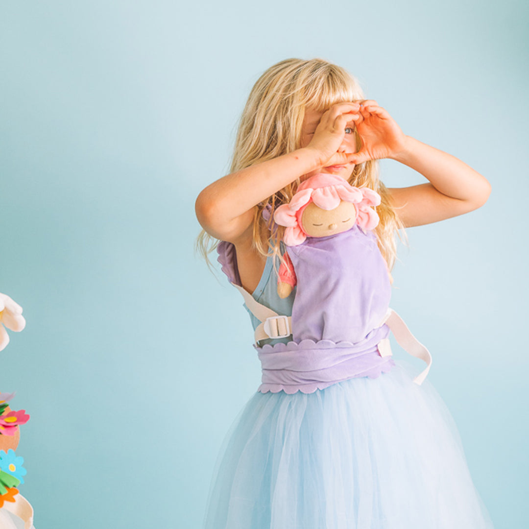 Olli Ella Dinkum Doll Petal Carrier – Lavender