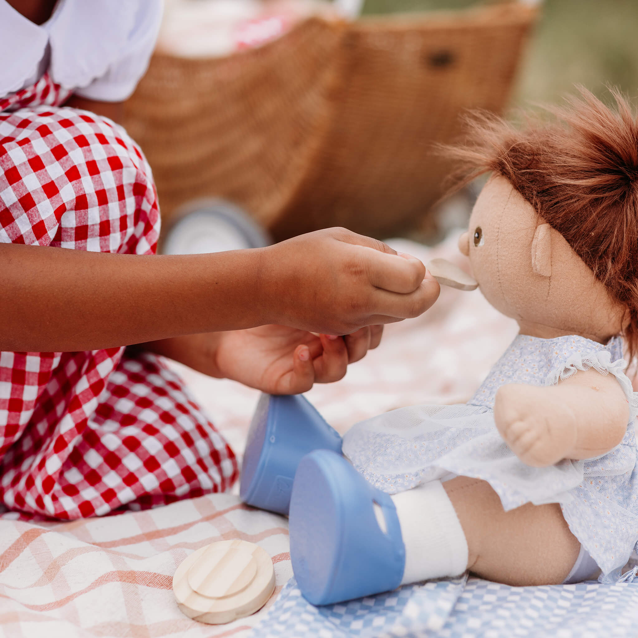 Olli Ella Dinkum Doll Petal Picnic Outfit