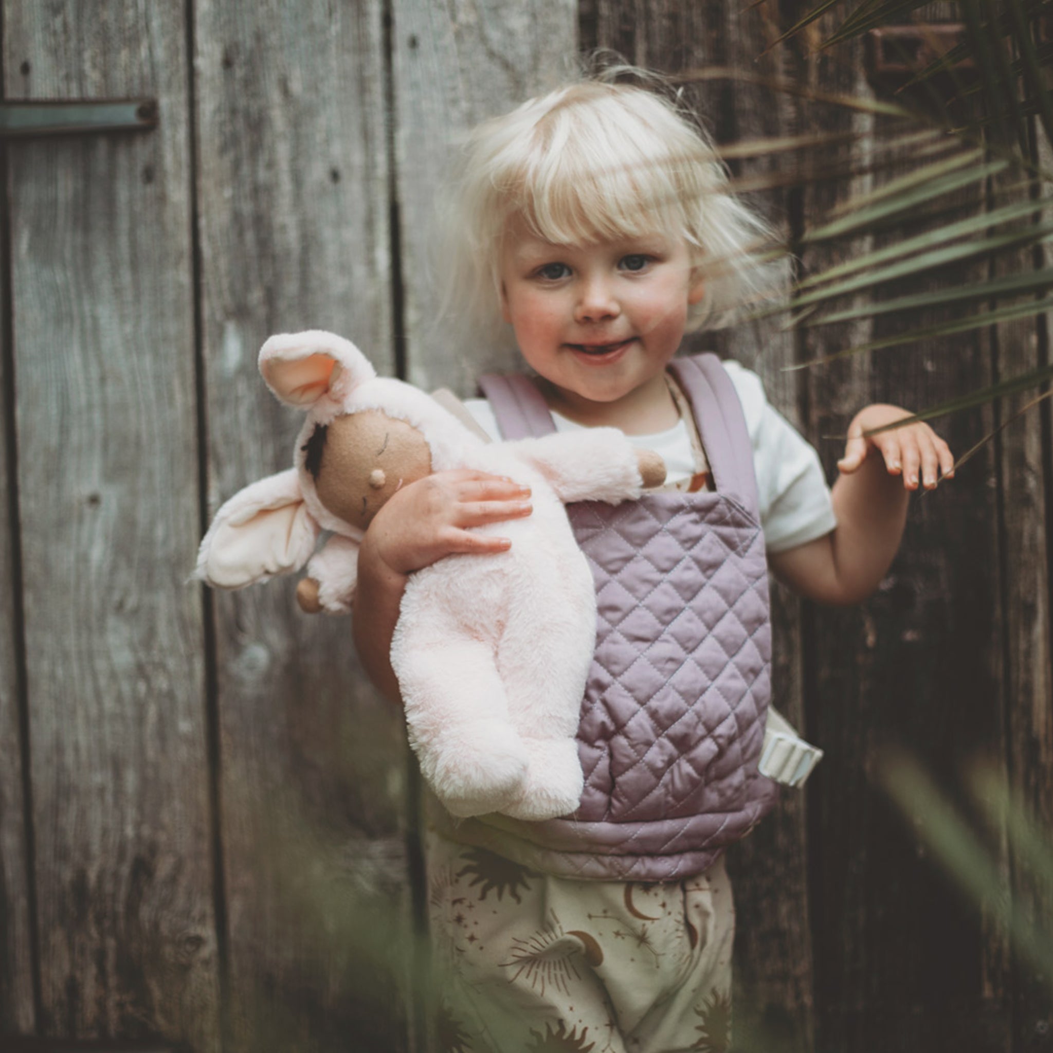 Olli Ella Dinkum Doll Quilted Carrier – Lavender