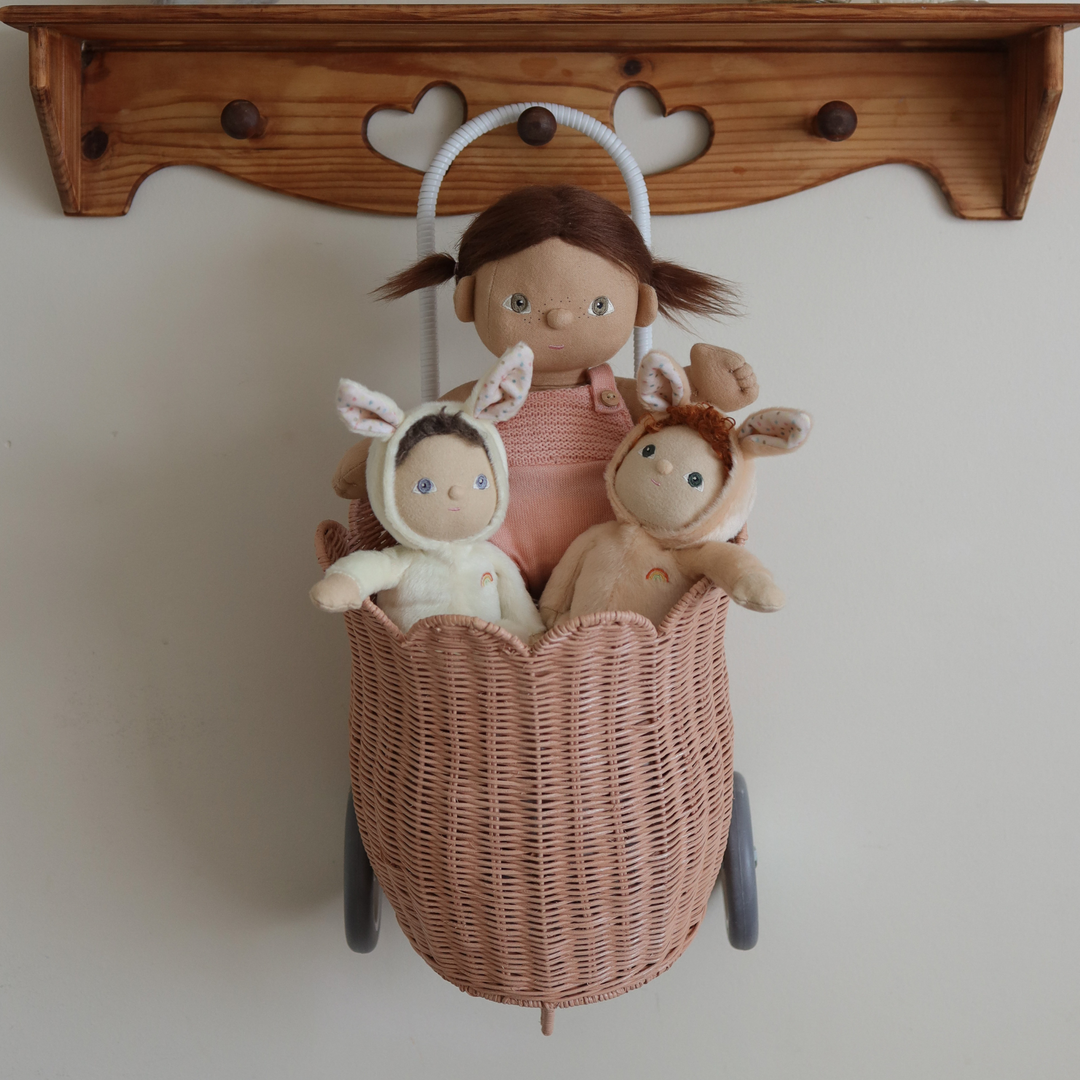 Olli Ella Fluffle Family Dinky Dinkum Doll – Basil Bunny Cream