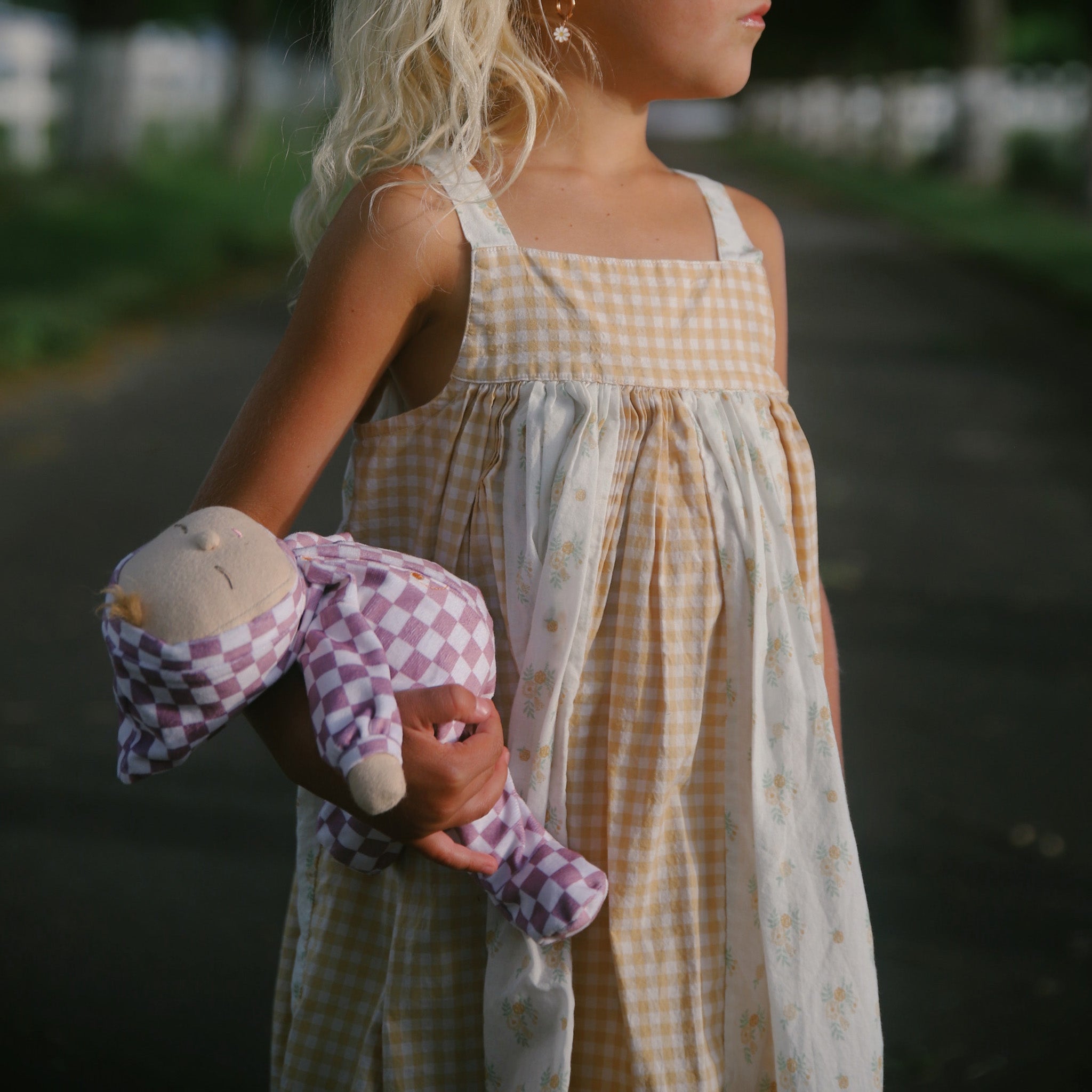 Olli Ella Dozy Dinkum Doll – Twinkle Plum Check