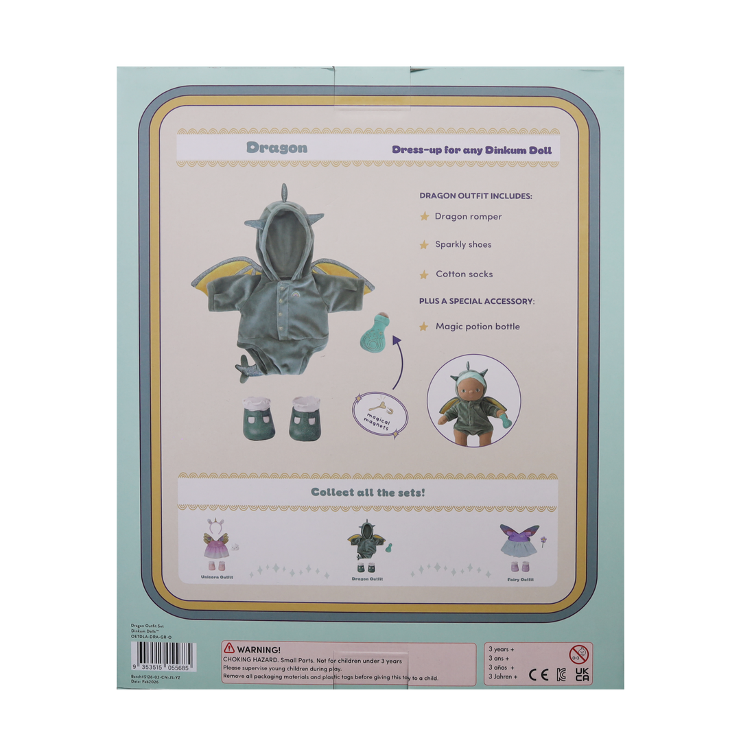 Olli Ella Dinkum Doll Dragon Outfit Set