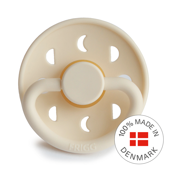 FRIGG Moon Phase Round Latex Pacifier – Cream