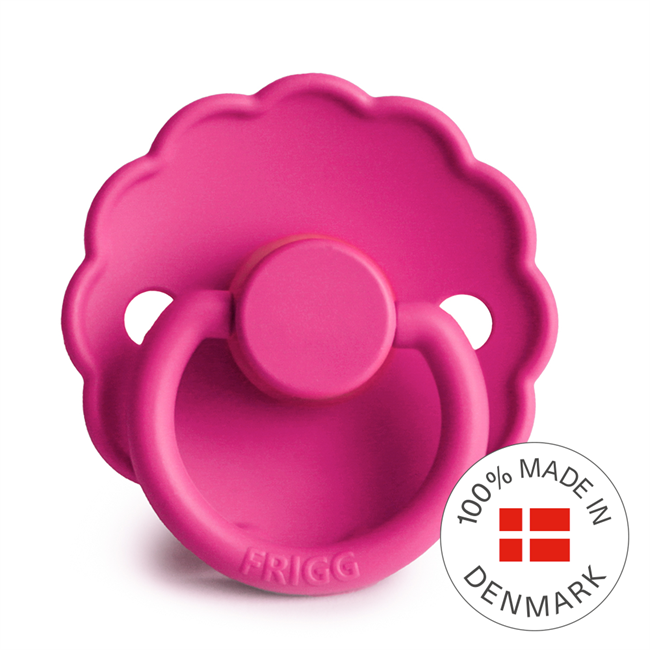 FRIGG Daisy Round Latex Pacifier – Fuchsia