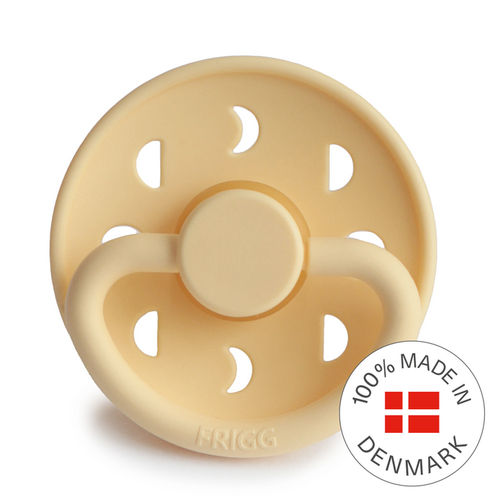 FRIGG Moon Phase Round Latex Pacifier – Pale Daffodil