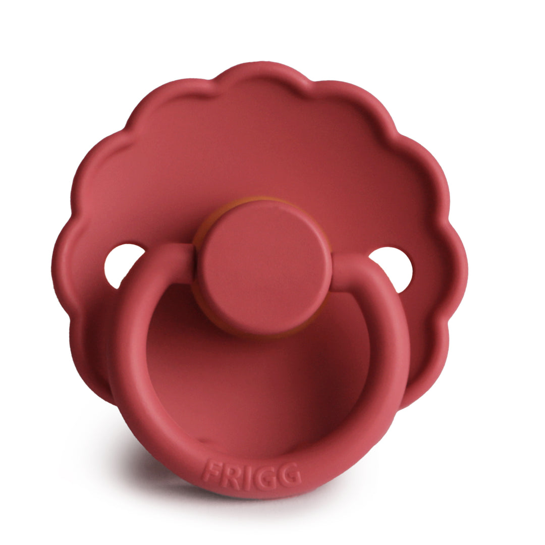 FRIGG Daisy Round Latex Pacifier – Scarlet