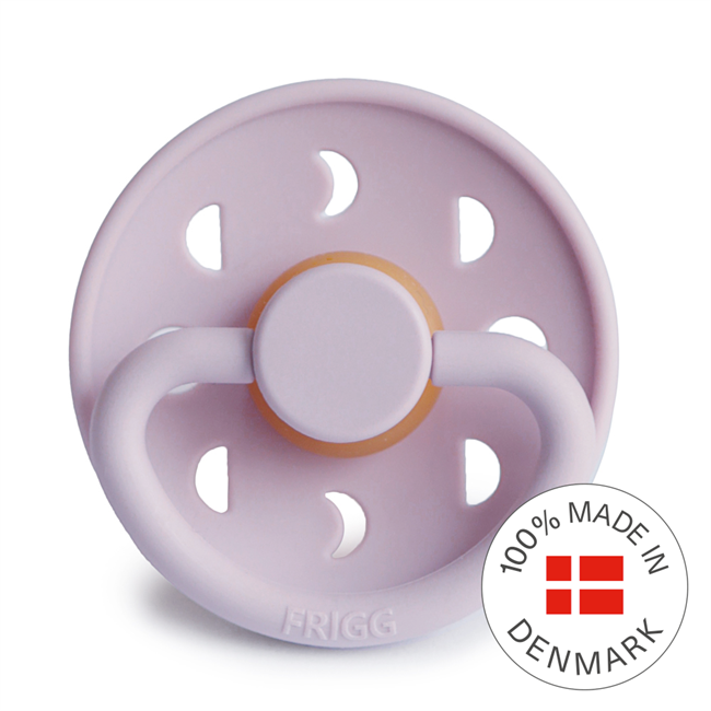 FRIGG Moon Phase Round Latex Pacifier – Soft Lilac