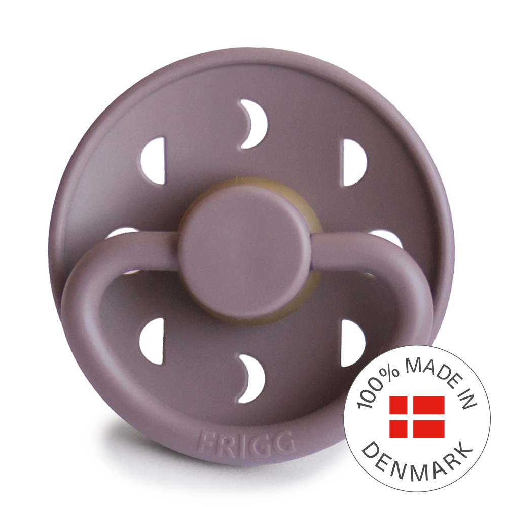 FRIGG Moon Phase Round Latex Pacifier – Twilight Mauve