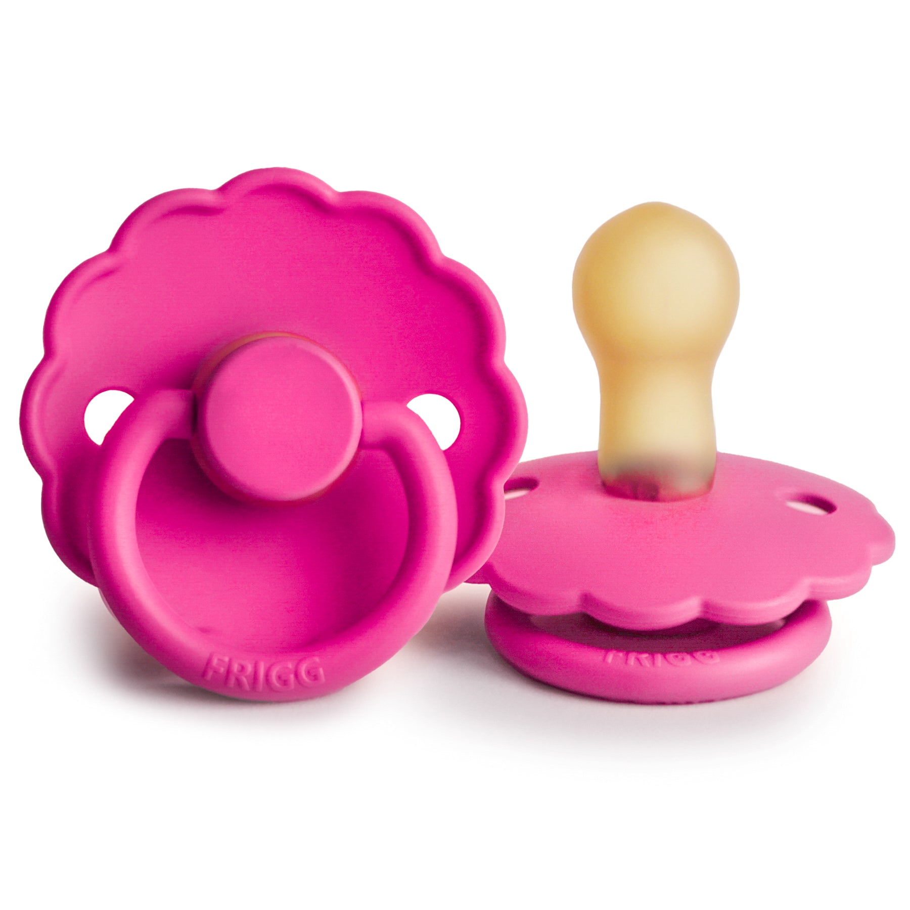 FRIGG Daisy Round Latex Pacifier – Fuchsia