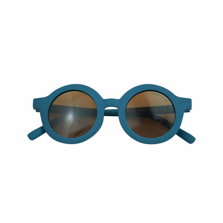 Grech &amp; Co. Round Sustainable Sunglasses – Desert Teal