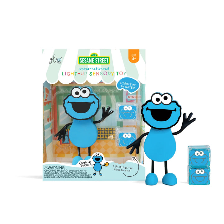 Glo Pals® Sesame Street Water Activated Light-Up Sensory Toys – Cookie Monster