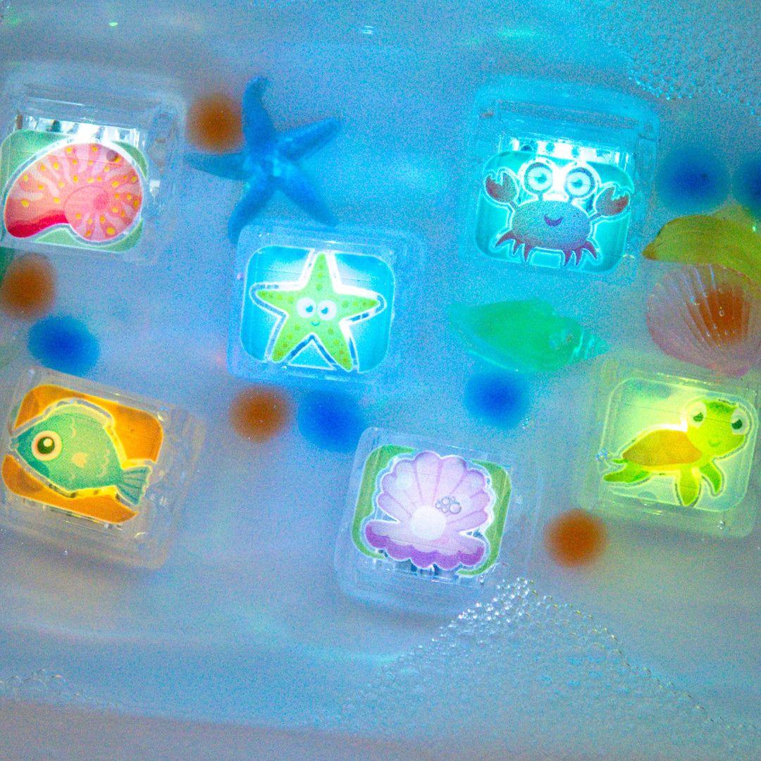 Glo Pals® Water Activated Light-Up Cubes – Ocean (6 Pack)