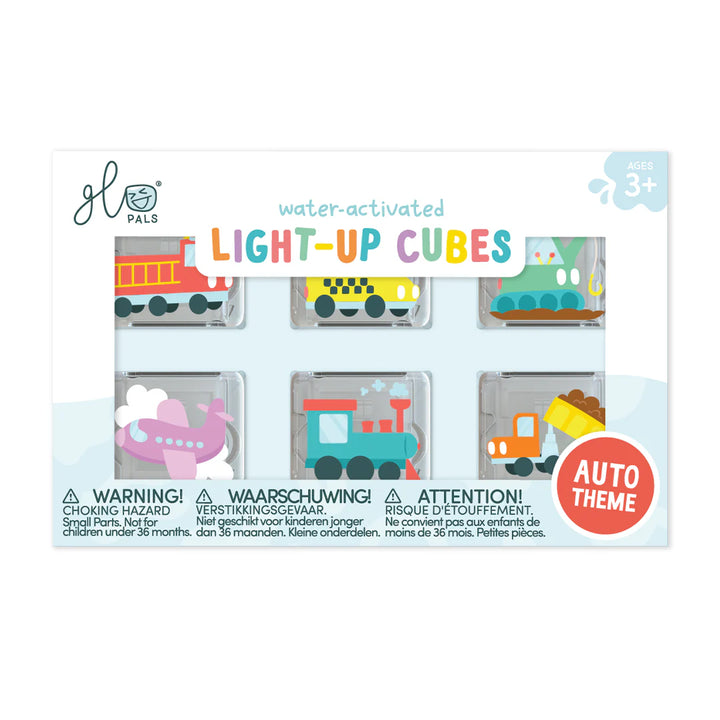 Glo Pals® Water Activated Light-Up Cubes – Auto (6 Pack)